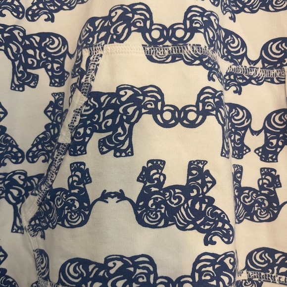 Lilly‎ Pulitzer Check Your Trunk Captain Popover Navy/White Women Medium Preppy - Picture 2 of 4